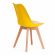 Стул TULIP (mod. 73) / 1 шт. в упаковке дерево/пластик/ПУ, 48.5*52.5*83cм, желтый