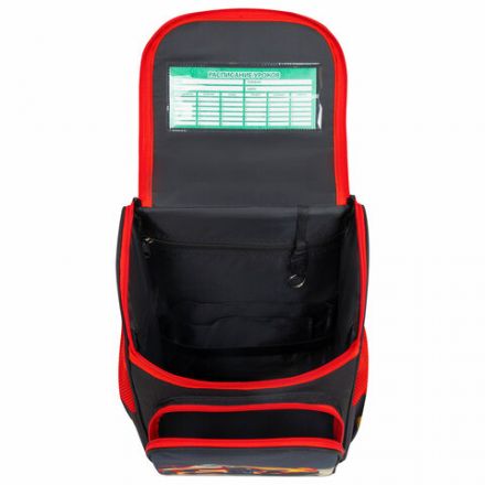 Ранец ПИФАГОР BASIC, 1 отделение, 3 кармана, эргономичная спинка, "Cool wheels", 35х28х18 см, 272045