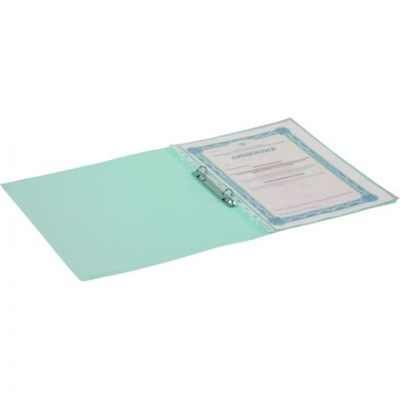 Папка на 2-х кольцах Attache Акварель А4 плотн 350мкм, бирюзовая