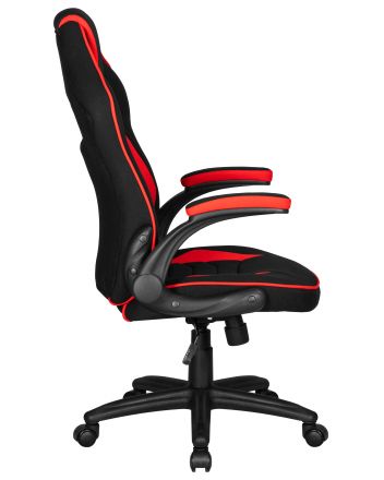 Кресло игровое DOBRIN RICK, черно-красная ткань