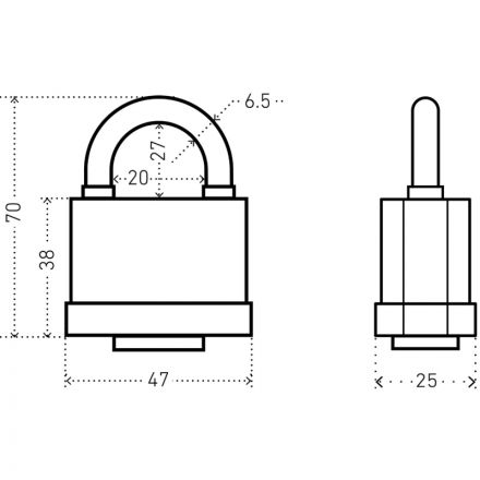 Замок навесной УЗК Аллюр ВС1Ч-374П KA (47xd=6,5) чуг.чер(тип1/1сер/вл/з/3к)