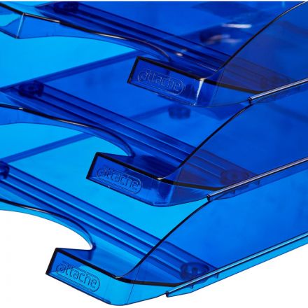 Лоток горизонтальный Attache Line прозрачный синий 340х255х63мм Лоток горизонтальный Attache Line прозрачный синий 340х255х63мм