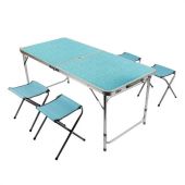 Комплект складной мебели (стол и 4 стула), туристический, садовый, СТАНДАРТ, DASWERK (ДАСВЕРК), 680045
