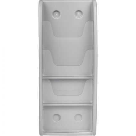 Лоток настенный односекционный Комус Штиль 3 отделения А4 верт. серый Лоток настенный односекционный Комус Штиль 3 отделения А4 верт. серый