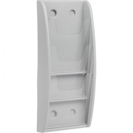 Лоток настенный односекционный Комус Штиль 3 отделения А4 верт. серый Лоток настенный односекционный Комус Штиль 3 отделения А4 верт. серый