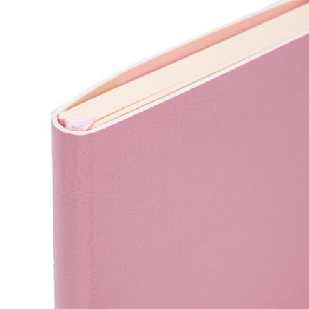 Блокнот МАЛЫЙ ФОРМАТ (100x150 мм) А6, BRAUBERG "Metropolis Ultra", под кожу, 80 л., клетка, розовый, 113322