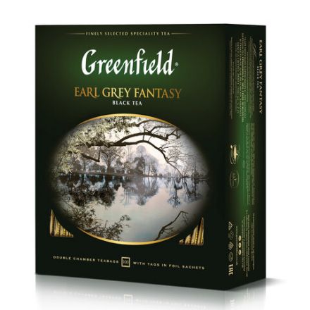 Чай GREENFIELD "Earl Grey Fantasy" черный с бергамотом и цитрусом, 100 пакетиков в конвертах по 2 г, 0584-09 Чай GREENFIELD "Earl Grey Fantasy" черный с бергамотом и цитрусом, 100 пакетиков в конвертах по 2 г, 0584-09