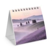 Календарь-домик настольный на гребне, 2026 г., BRAUBERG, 101х101 мм, "Пейзаж", 117276