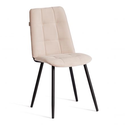 Стул обеденный Asti велюр, молочный/черный, (Porsche 2) Стул обеденный Asti велюр, молочный/черный, (Porsche 2)