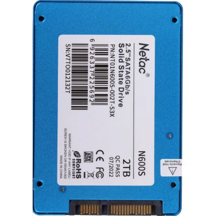 SSD накопитель Netac SSD N600S 2TB 2.5 SATA 3D NAND(NT01N600S-002T-S3X) SSD накопитель Netac SSD N600S 2TB 2.5 SATA 3D NAND(NT01N600S-002T-S3X)
