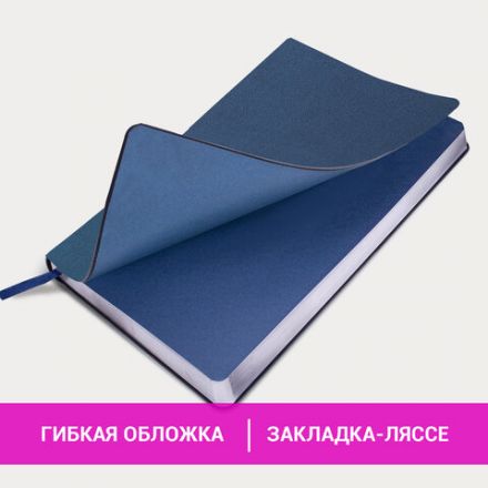 Ежедневник недатированный А5 138х213 мм BRAUBERG "Metallic", под кожу, 136 л., гибкий, синий, 113376 Ежедневник недатированный А5 138х213 мм BRAUBERG "Metallic", под кожу, 136 л., гибкий, синий, 113376
