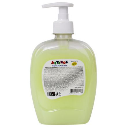 Мыло-крем жидкое ДЕТСКОЕ 500 г, ЗОЛОТОЙ ИДЕАЛ, Алоэ, дозатор, 605518 Мыло-крем жидкое ДЕТСКОЕ 500 г, ЗОЛОТОЙ ИДЕАЛ, Алоэ, дозатор, 605518