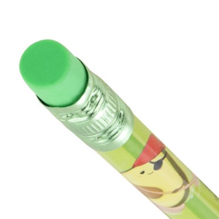 Карандаш чернографитный с принтом BRAUBERG "AVOCADO", 1 шт., HB, с ластиком, корпус ассорти, 182015