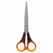 Ножницы STAFF Basic 160 мм, ручки под янтарь, ПВХ чехол с европодвесом, 236937