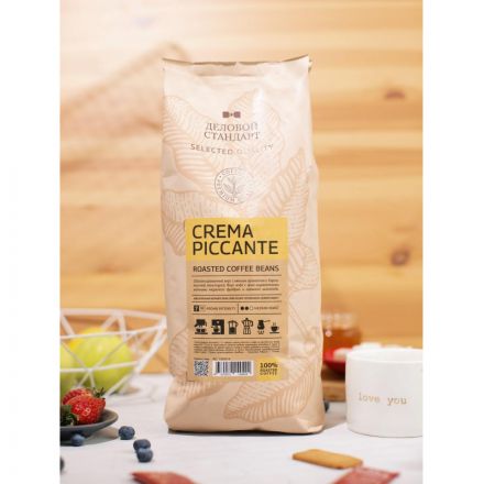 Кофе натуральный жареный в зернах Деловой Стандарт Piccante Crema, 1кг