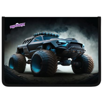 Папка для труда на молнии ЮНЛАНДИЯ А4, 1 отделение, откидная планка, органайзер, "Space driver", 273396