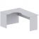 Стол Easy One левый (886,887) серый Ш1600 Г1200