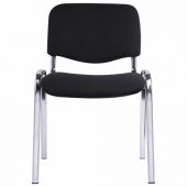 Стул для персонала и посетителей "ИЗО", хромированный каркас, ткань черная С-11, В-14
