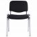 Стул для персонала и посетителей "ИЗО", хромированный каркас, ткань черная С-11, В-14