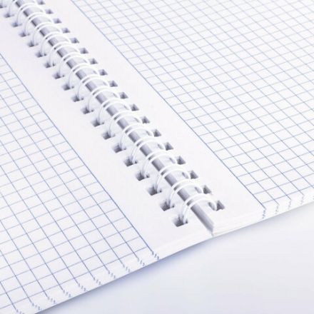 Тетрадь А4, 96 л., BRAUBERG, гребень, клетка, матовая ламинация, "NoteBookMono" (микс в спайке), 405315