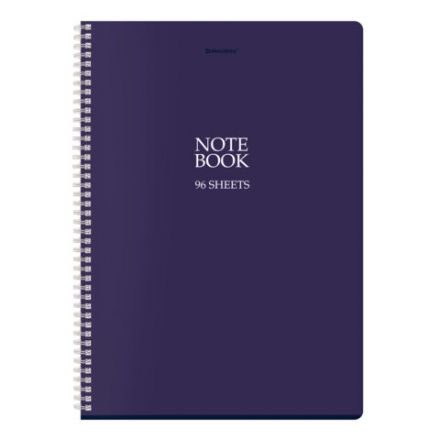 Тетрадь А4, 96 л., BRAUBERG, гребень, клетка, матовая ламинация, "NoteBookMono" (микс в спайке), 405315