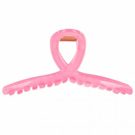 Краб для волос 11 см, глянцевый, розовый, MONTE VITA (МОНТЕ ВИТА), 457007