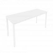 Slim Стол письменный на металлокаркасе С.СП-6.1 Белый/Белый металл 1580*600*750