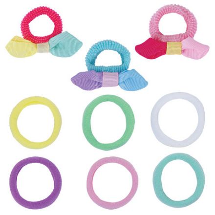 Резинка для волос НАБОР 9 шт., мягкие, medium size, ассорти форм, оттенки розового, MONTE VITA (МОНТЕ ВИТА), 457107 Резинка для волос НАБОР 9 шт., мягкие, medium size, ассорти форм, оттенки розового, MONTE VITA (МОНТЕ ВИТА), 457107