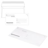 Конверты Е65 (110х220 мм), отрывная лента, "Куда-Кому", 80 г/м2, КОМПЛЕКТ 1000 шт., 41643