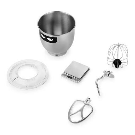 Миксер планетарный KITFORT KT-3434, 1300 Вт, 10 скоростей, 3 насадки, чаша 4,5 л, кухонные весы, черный, КТ-3434