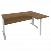 Riva Metal-L Стол криволинейный правый ПЛ.СА-4 (R) Орех/Тёмно-серый металл 1600*1200*750