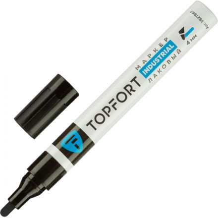 Маркер лаковый TOPFORT Industrial 4 мм черный Маркер лаковый TOPFORT Industrial 4 мм черный