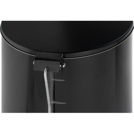 Ведро для мусора с педалью 30 л оцинкованная сталь черное (25х60 см)