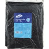 Мешки для мусора ПВД 120л 50мкм 50шт/уп черные 70х110см Luscan