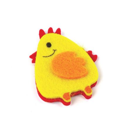 Наклейки из фетра "Цыплята", 5 шт., ОСТРОВ СОКРОВИЩ, 661497