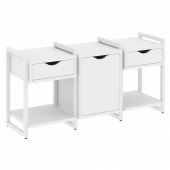 Loft Тумба на регулируемых опорах наборная. Вариант №6 VR.L-TN-6.O Белый бриллиант/Белый металл 1440*460*719 Loft Тумба на регулируемых опорах наборная. Вариант №6 VR.L-TN-6.O Белый бриллиант/Белый металл 1440*460*719