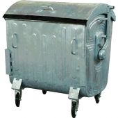 Контейнер мусорный 1100 л на 4-х колесах с крышкой оцинкованный