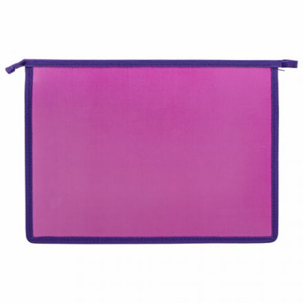 Папка для тетрадей ЮНЛАНДИЯ А4, 1 отделение, пластик, на молнии, "Candy friends", 272139