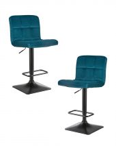Набор 2 шт Стул барный DOBRIN DOMINIC, морской волны велюр (MJ9-99)