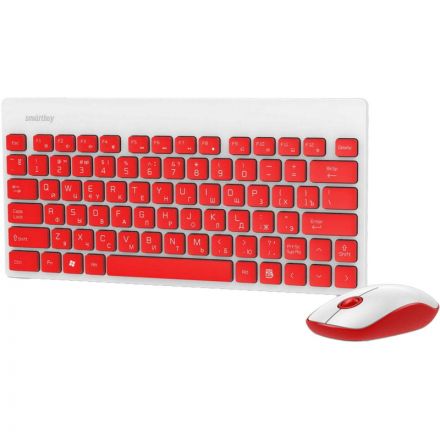 Набор клавиатура+мышь Smartbuy 220349AG красно-белый (SBC-220349AG-RW) /20 Набор клавиатура+мышь Smartbuy 220349AG красно-белый (SBC-220349AG-RW) /20