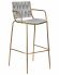 Набор 2 шт Стул барный DOBRIN MILLER GOLD, cветло-серый велюр (135-37) Набор 2 шт Стул барный DOBRIN MILLER GOLD, cветло-серый велюр (135-37)