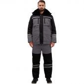 Костюм рабочий зимний муж з03-КПК сер/черн (р.48-50) 158-164