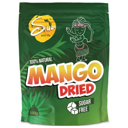 Манго сушеное без сахара SUN AND LIFE, 500 г, 4610051861800 Манго сушеное без сахара SUN AND LIFE, 500 г, 4610051861800
