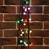 Гирлянда Мультишарики ?175мм 20 м черный ПВХ 200  цвет RGB 303-509