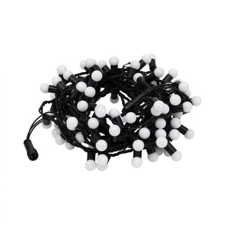 Гирлянда Мультишарики ?175мм 20 м черный ПВХ 200  цвет RGB 303-509