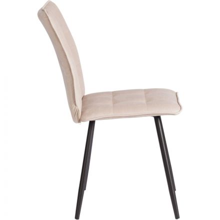 Стул Комус Мебель Flame велюр , 41х55х89, бежевый/черный Стул Комус Мебель Flame велюр , 41х55х89, бежевый/черный