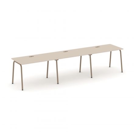 Estetica Рабочая станция на 3 места ES.RS-3.2-LK Капучино/Латте металл 3540*730*750