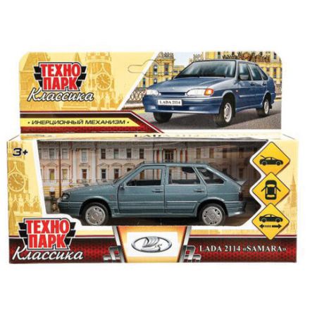 Машина металлическая коллекционная АССОРТИ 1, длина 12 см, инерционная, 10 видов, ТЕХНОПАРК N-001