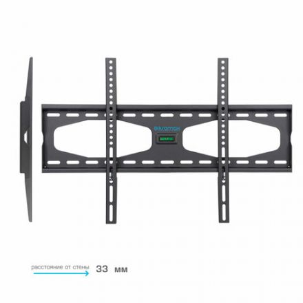 Кронштейн-крепление для ТВ настенный KROMAX STAR-11, VESA 75-600/400, 32-65", 0 степеней свободы, до 50 кг, серый, 20159 Кронштейн-крепление для ТВ настенный KROMAX STAR-11, VESA 75-600/400, 32-65", 0 степеней свободы, до 50 кг, серый, 20159