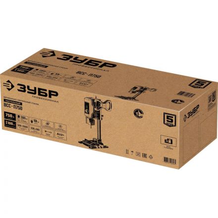 Станок вертикально-сверлильный ЗУБР Профессионал 750 Вт  ВСС-П750